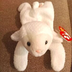 TY Beanie Baby Fleece - The Lamb - Retired - 1996 - PVC Pellets - NWOT